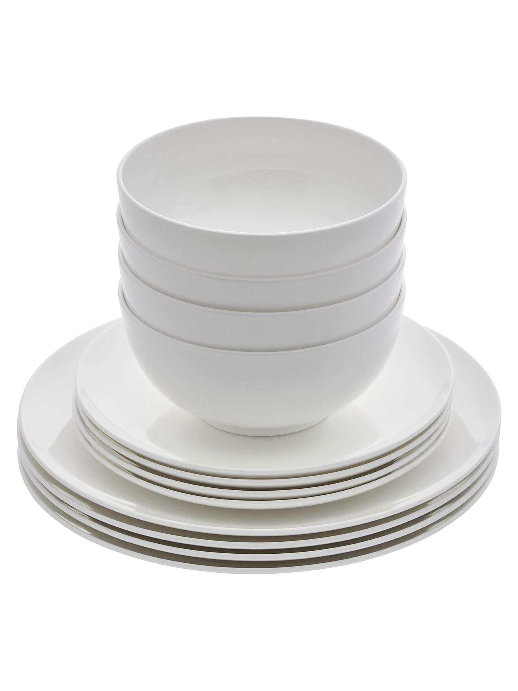Royal Worcester White Serendipity 12 piece dinner set, imported from the UK