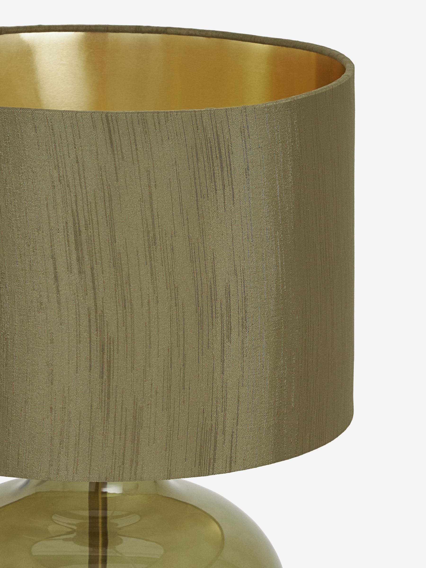 Connor green table lamp 41cm, imported from the UK
