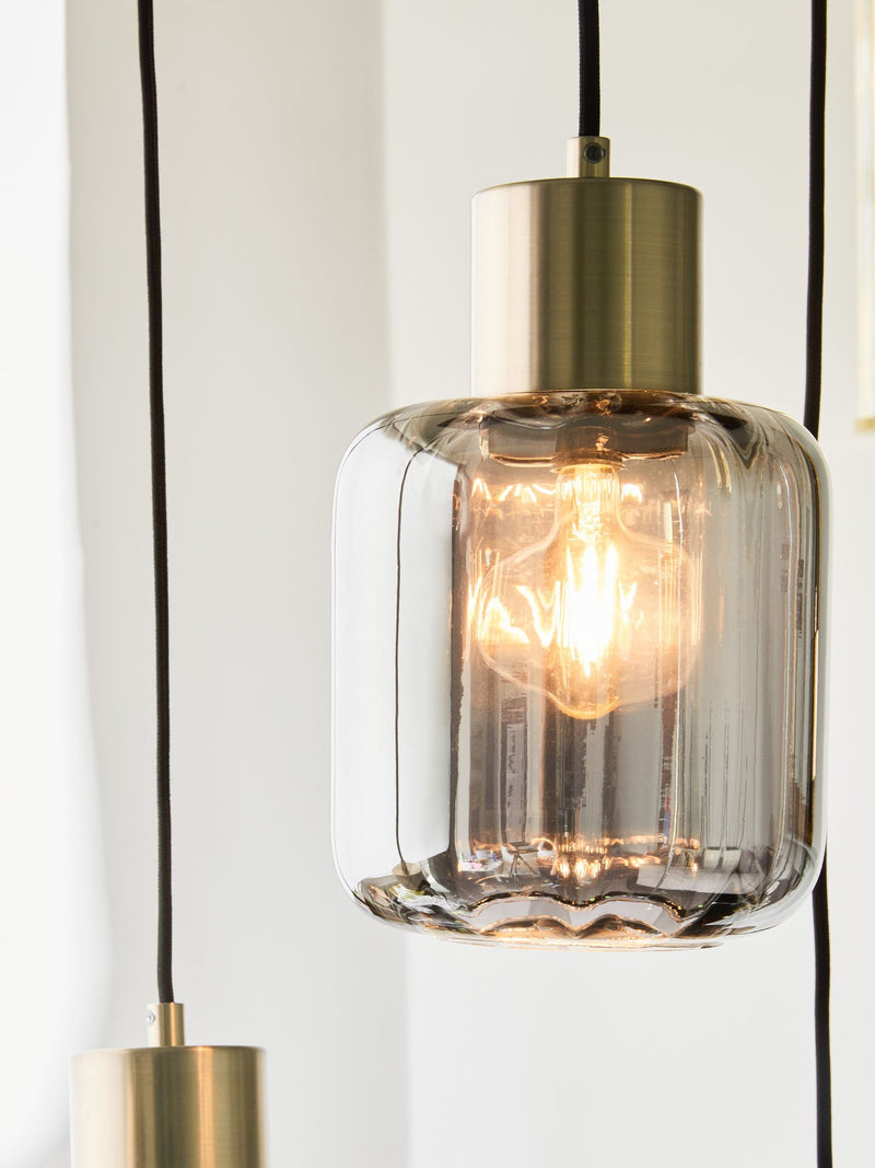 Grey Jensen 6 light pendant ceiling light, British brand