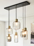 Grey Jensen 6 light pendant ceiling light, British brand