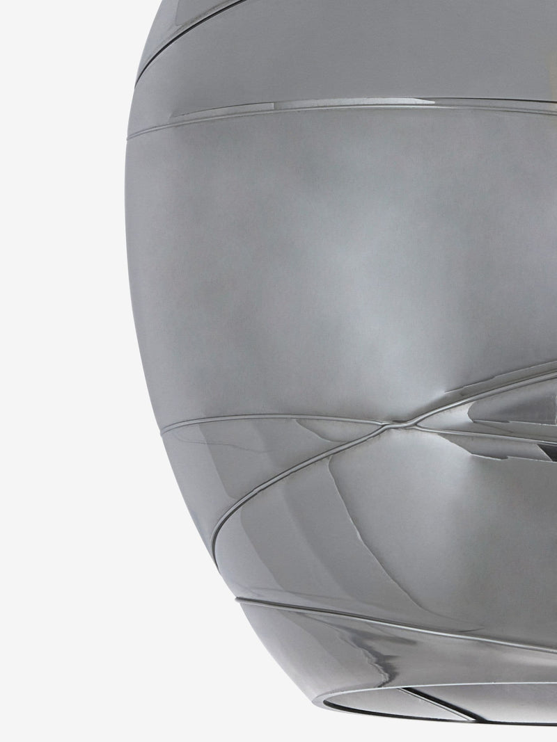 Smoke Grey Drizzle Flush Ceiling Light with hand drizzled glass, imported from the UK