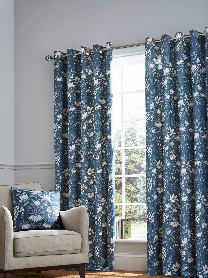 Laura Ashley Blue Seaspray Parterre curtains 168x137cm, imported from the UK