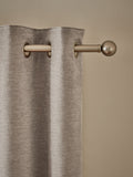 Natural soft touch chenille eyelet curtains - British product