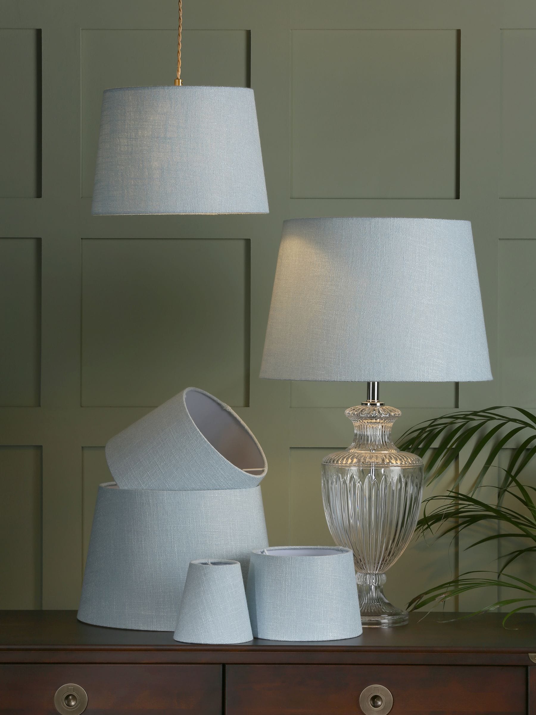 Laura Ashley duck egg blue empire lampshade 36cm (British brand)