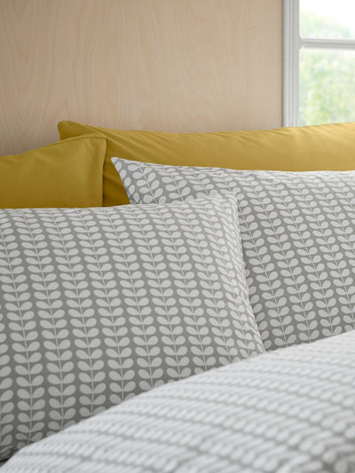 Next Orla Kiely Grey Tiny Stem 100% Cotton Pillowcases (Set of 2)- Buy online at McGrocer