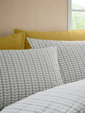 Orla Kiely light cool grey Tiny Stem duvet cover, imported from the UK