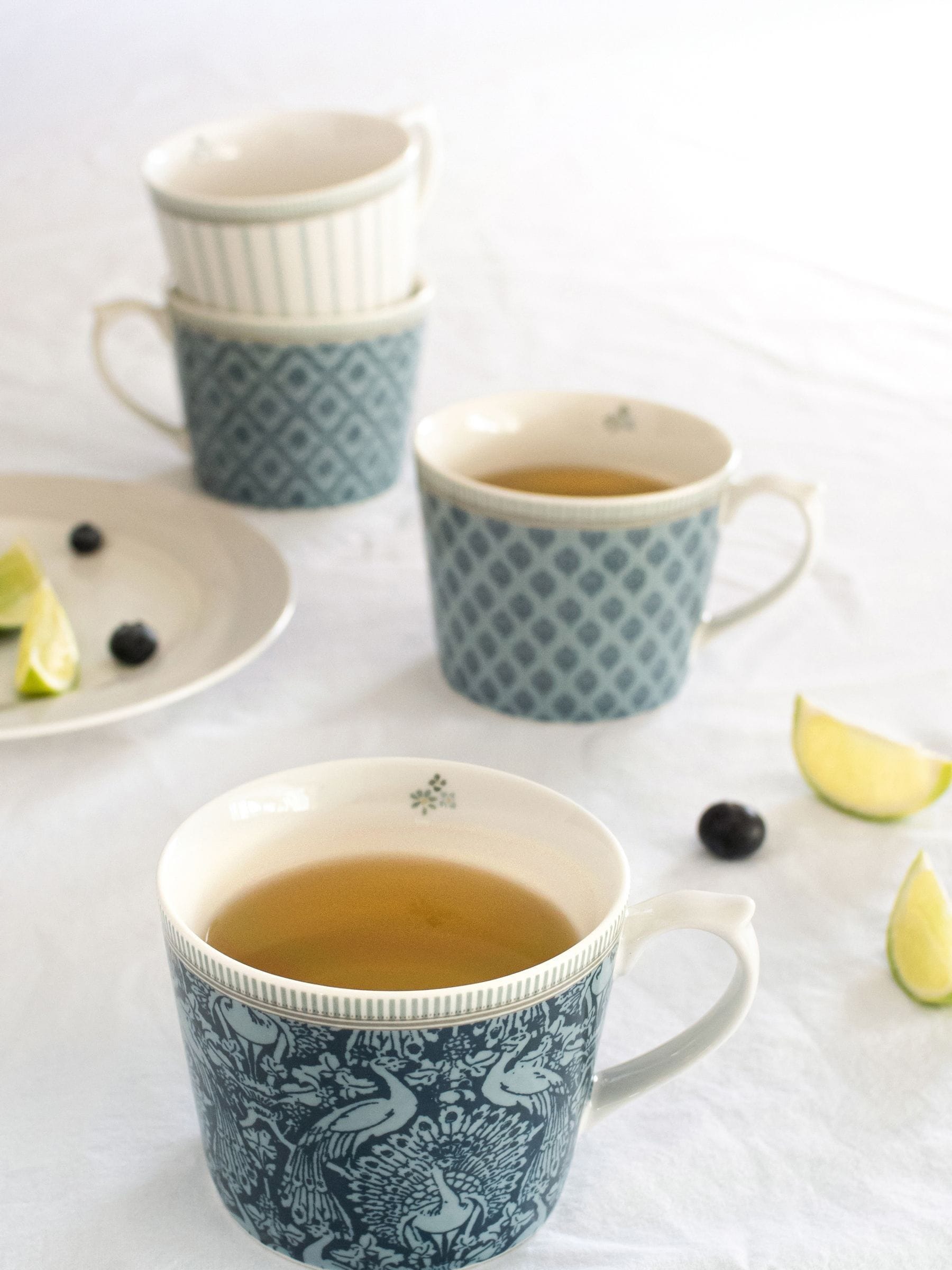 Laura Ashley White Bone China Set of 4 Mug Sets