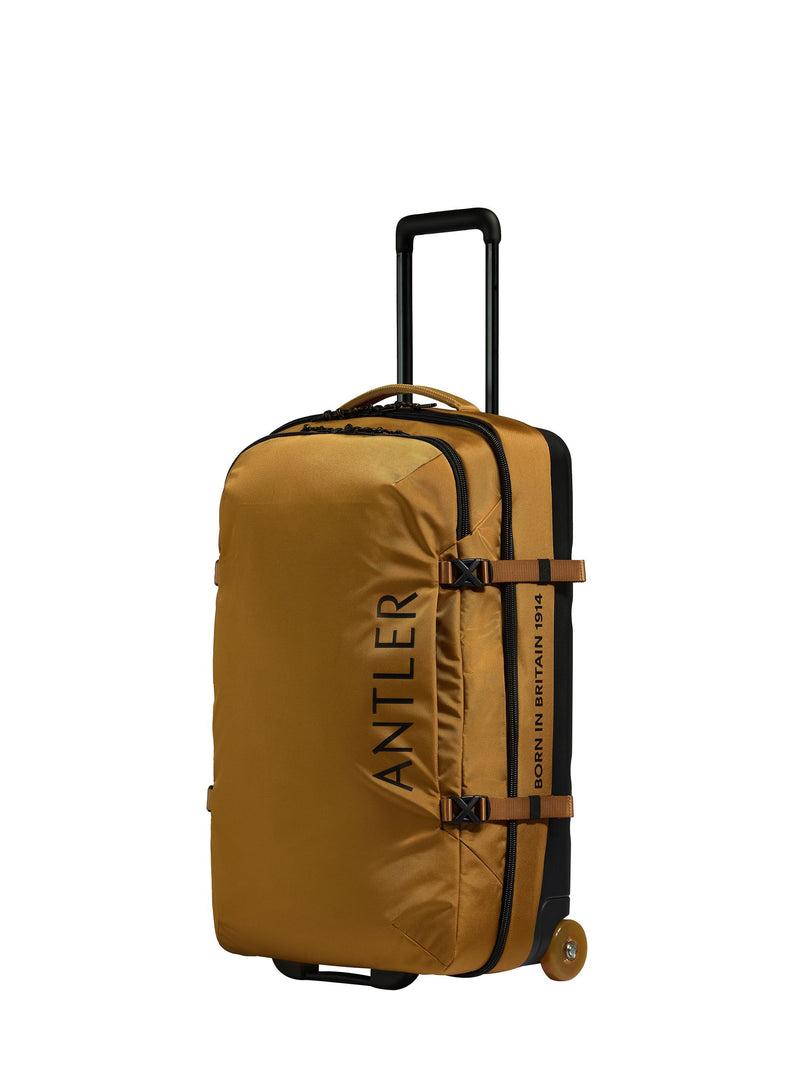 Antler wheeled duffle bag yellow polycarbonate, imported from the UK