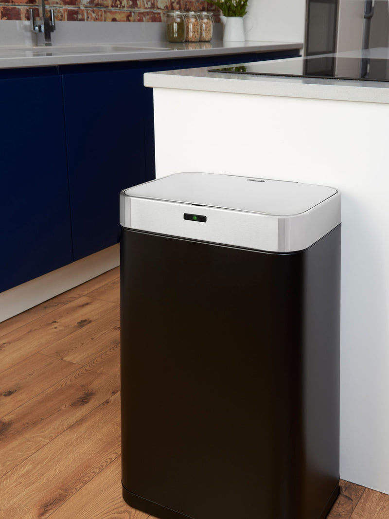 Contenedor rectangular con sensor Tower Black de 75 l