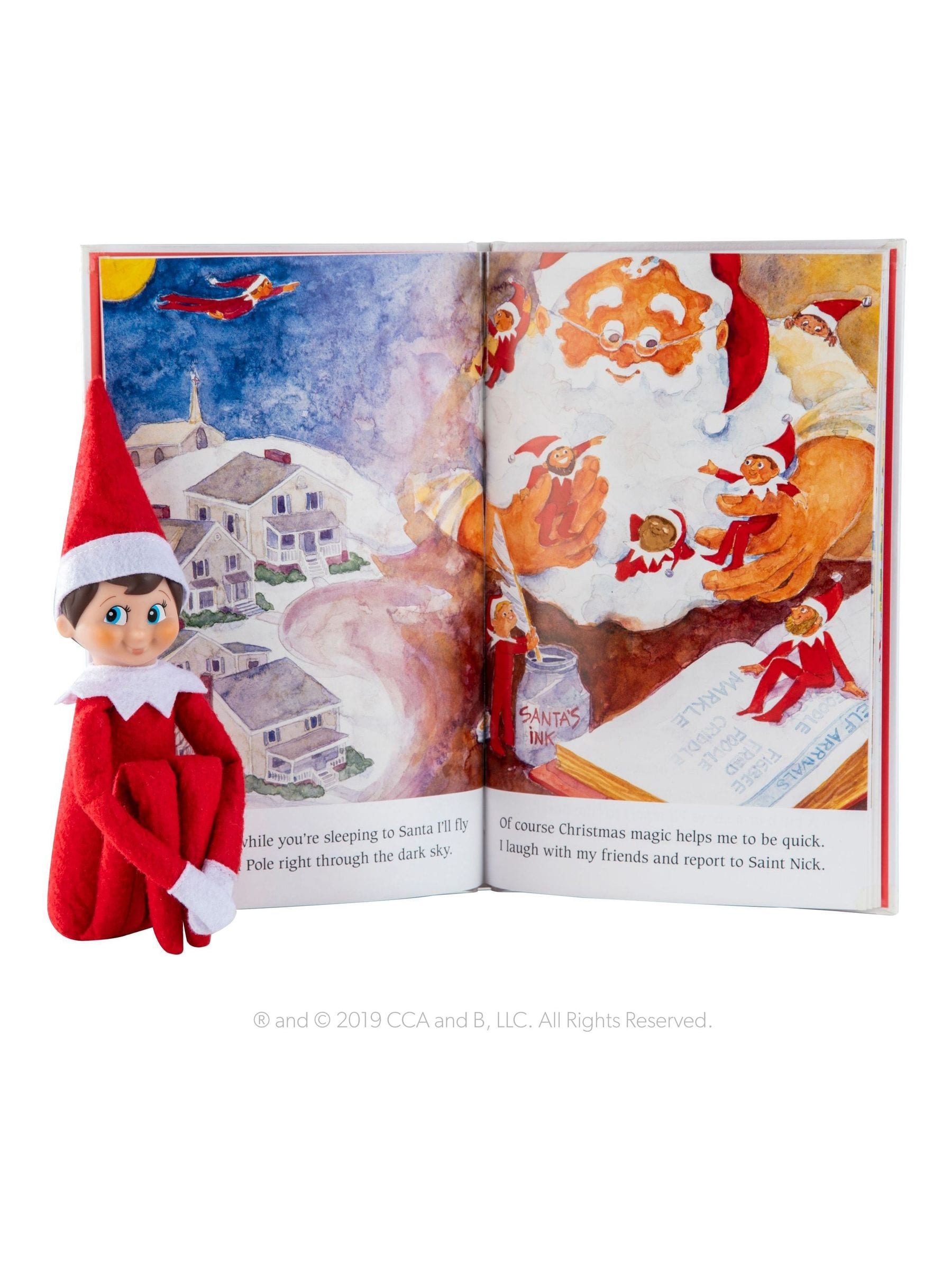 The Elf on the Shelf Scout Elf boy blue eyes storybook, UK version