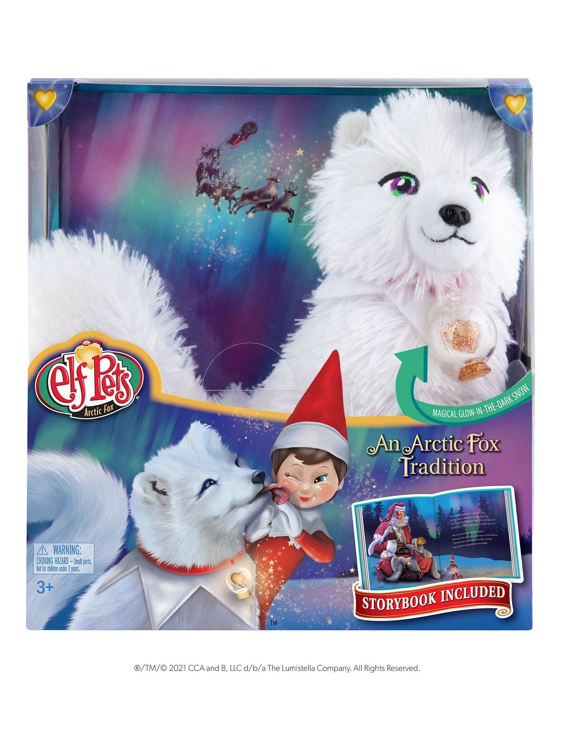 The Elf on the Shelf Elf Pets Arctic Fox set with storybook, UK version