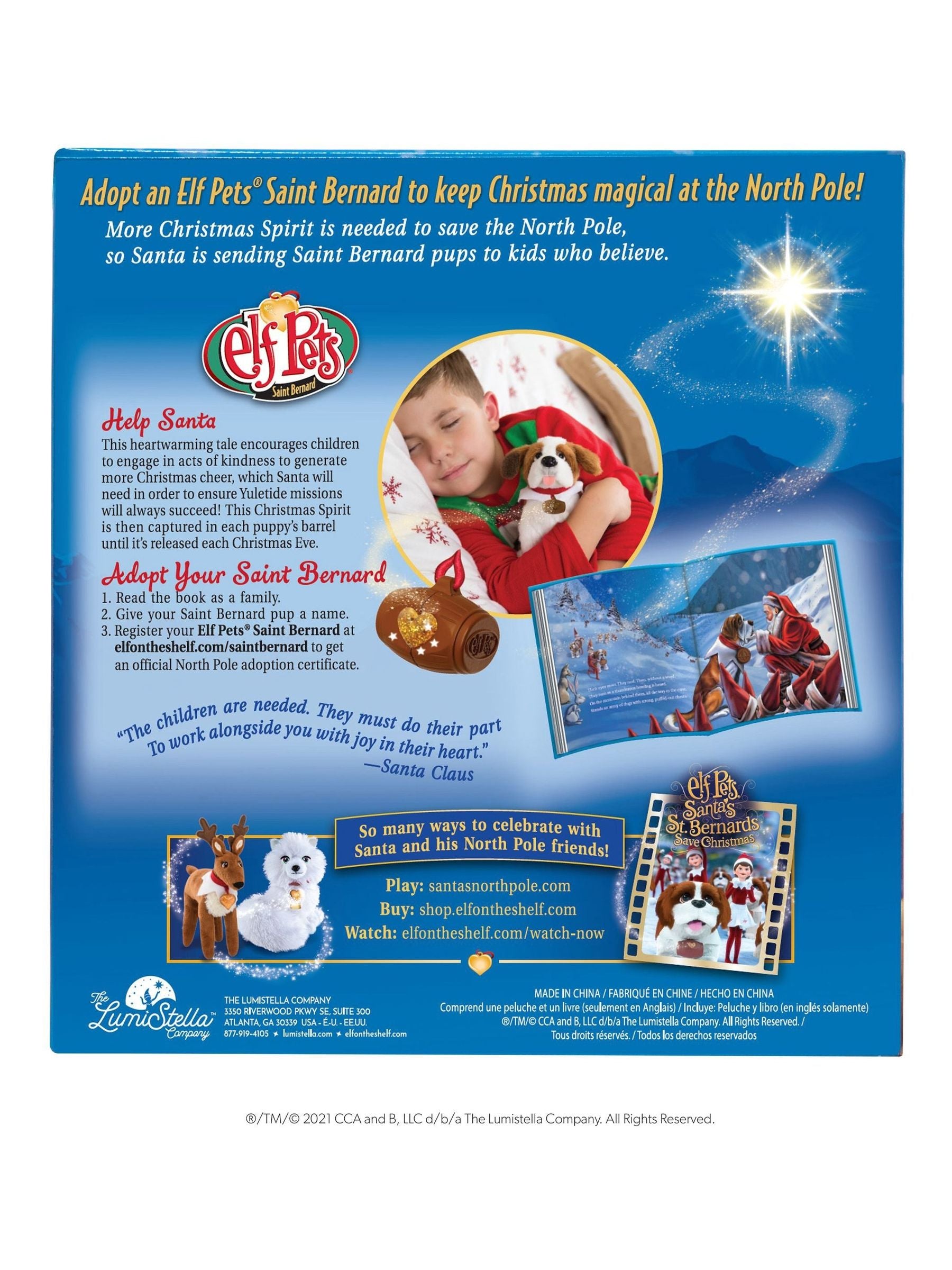 Elf on the Shelf Elf Pets St Bernard - British product