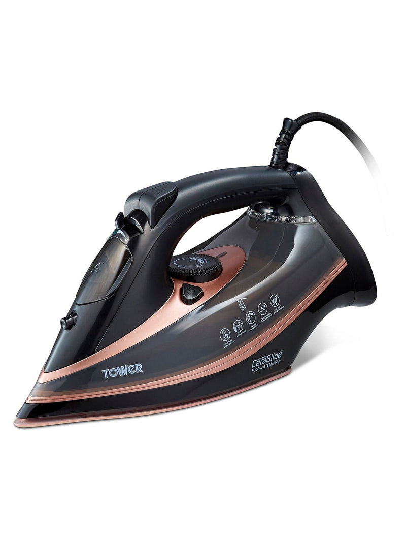 Tower pink Ceralgide 3100W iron - British product