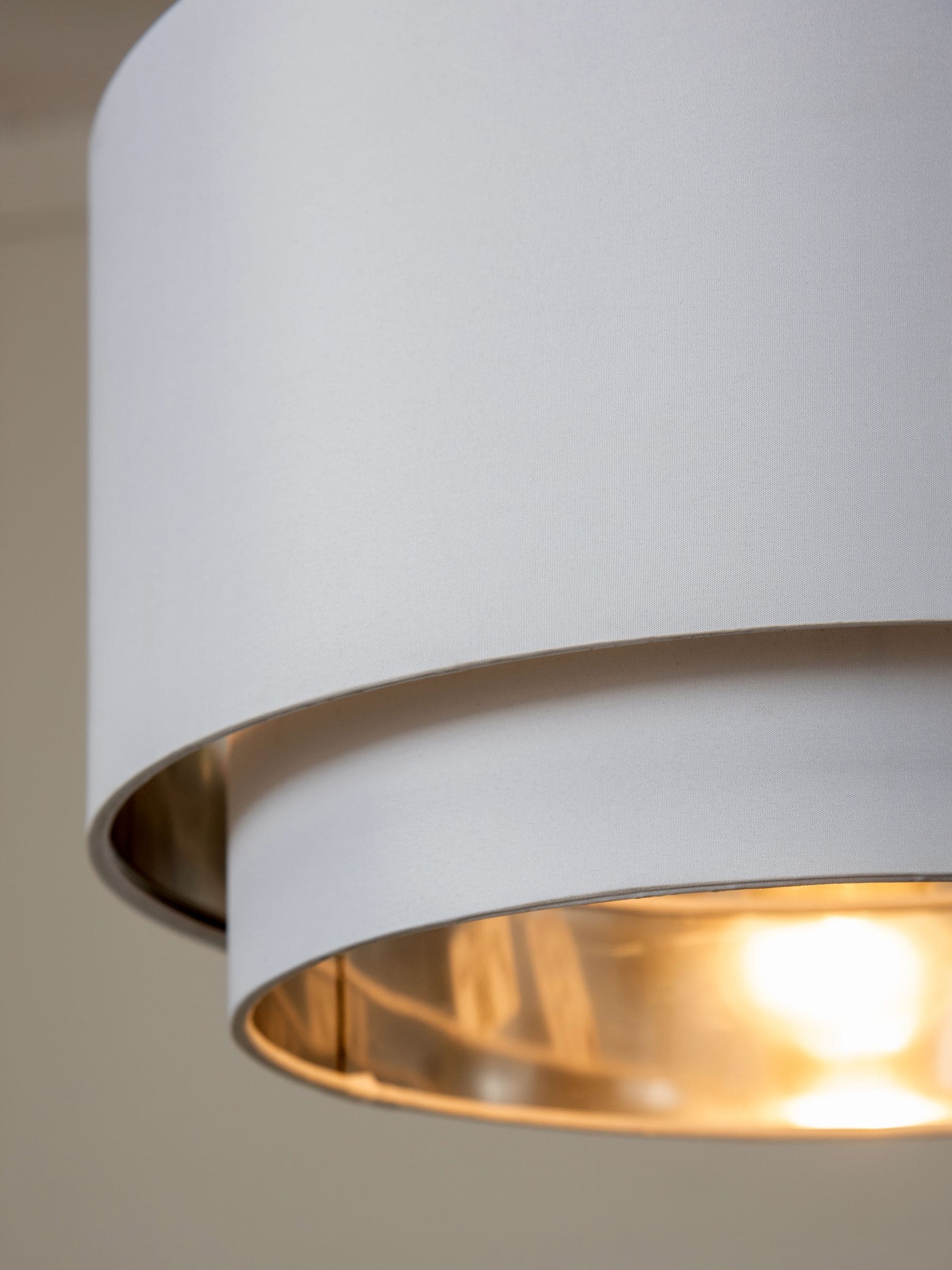 Rico white 2 tier easy fit lamp shade 33cm diameter - British product