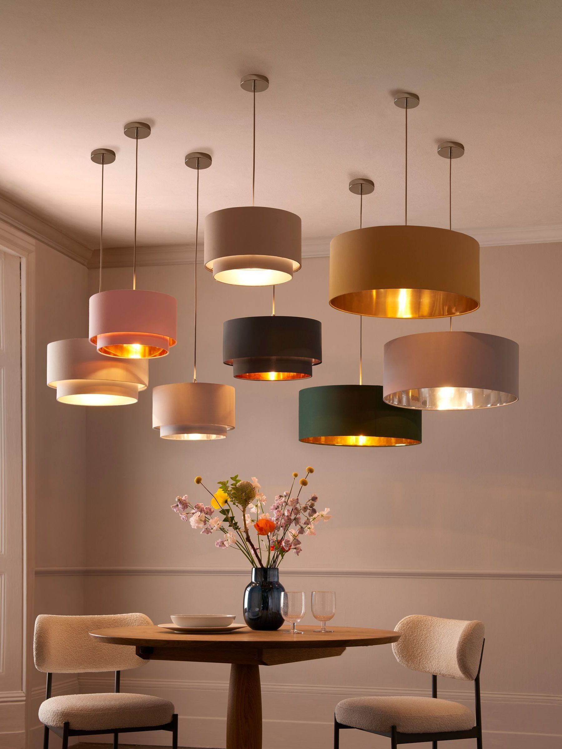 Rico white 2 tier easy fit lamp shade 33cm diameter - British product