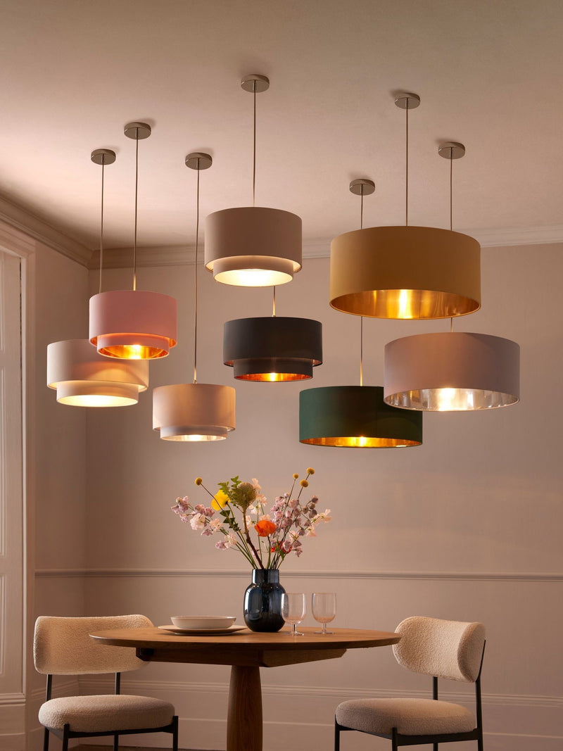 Rico white 2 tier easy fit lamp shade 33cm diameter - British product