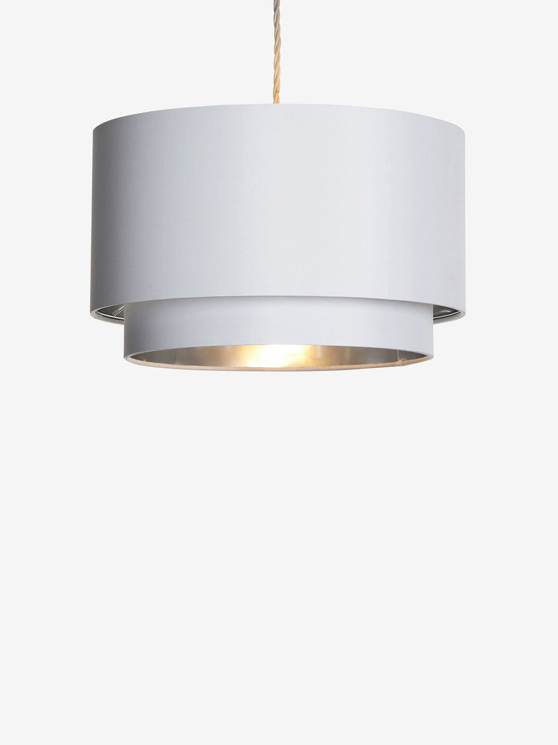 Rico white 2 tier easy fit lamp shade 33cm diameter - British product