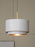 Rico white 2 tier easy fit lamp shade 33cm diameter - British product