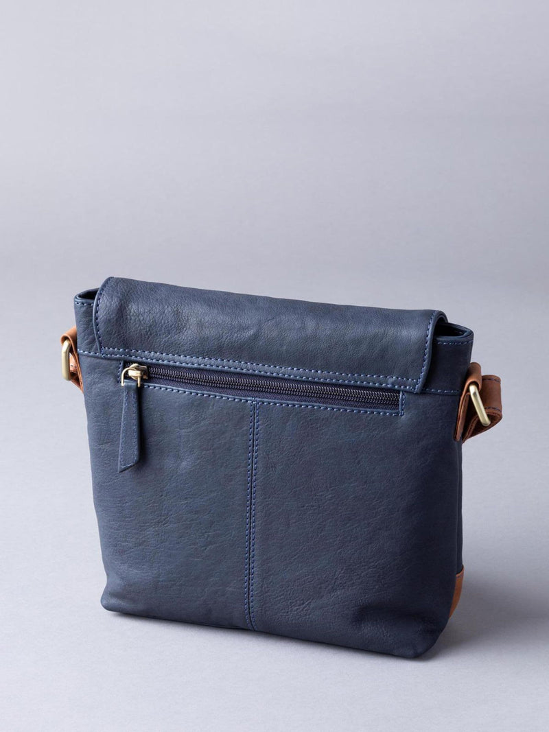 Lakeland Leather Navy Hartsop cross-body bag, imported from the UK