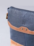 Lakeland Leather Navy Hartsop cross-body bag, imported from the UK