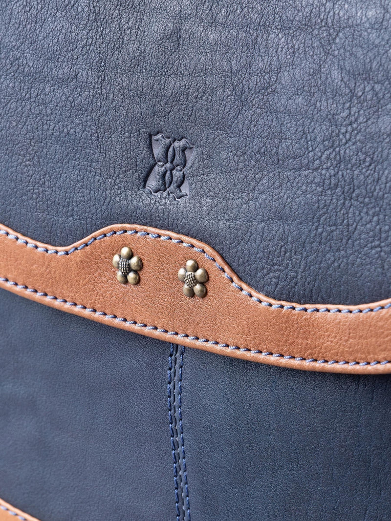 Lakeland Leather Navy Hartsop cross-body bag, imported from the UK