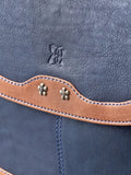 Lakeland Leather Navy Hartsop cross-body bag, imported from the UK