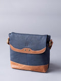 Lakeland Leather Navy Hartsop cross-body bag, imported from the UK