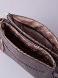 Lakeland Leather dark brown Hartsop zip cross-body bag - British product