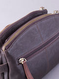 Lakeland Leather dark brown Hartsop zip cross-body bag - British product