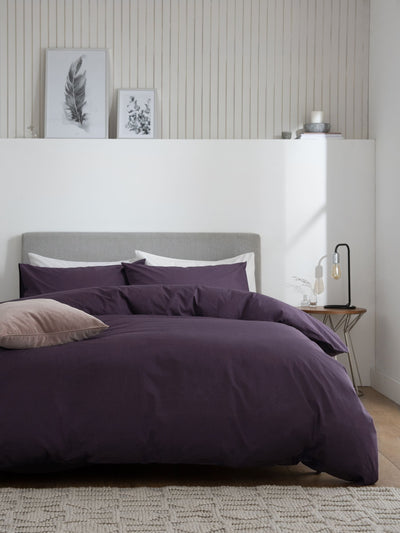 Next Purple Blackberry Cotton Rich Duvet Cover and Pillowcase Set- Buy online at McGrocer