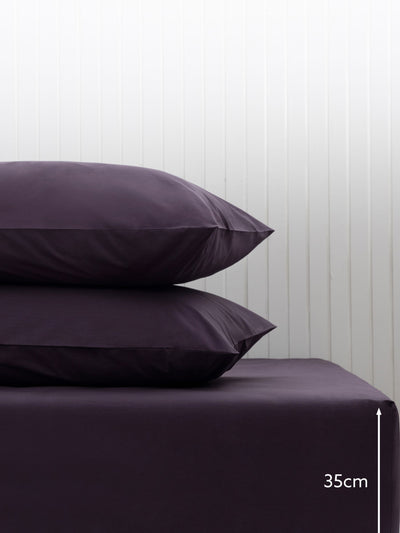 Drap-housse de lit extensible profond mi-coton violet mûre Next - Achetez en ligne sur McGrocer