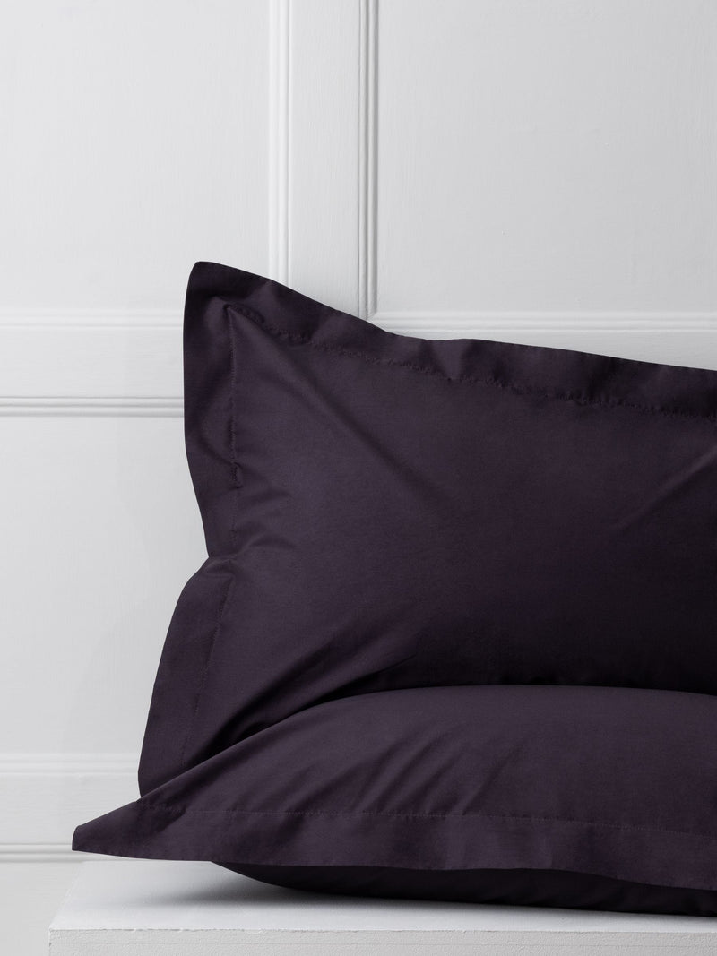 Set of 2 Blackberry Purple Cotton Rich Pillowcases