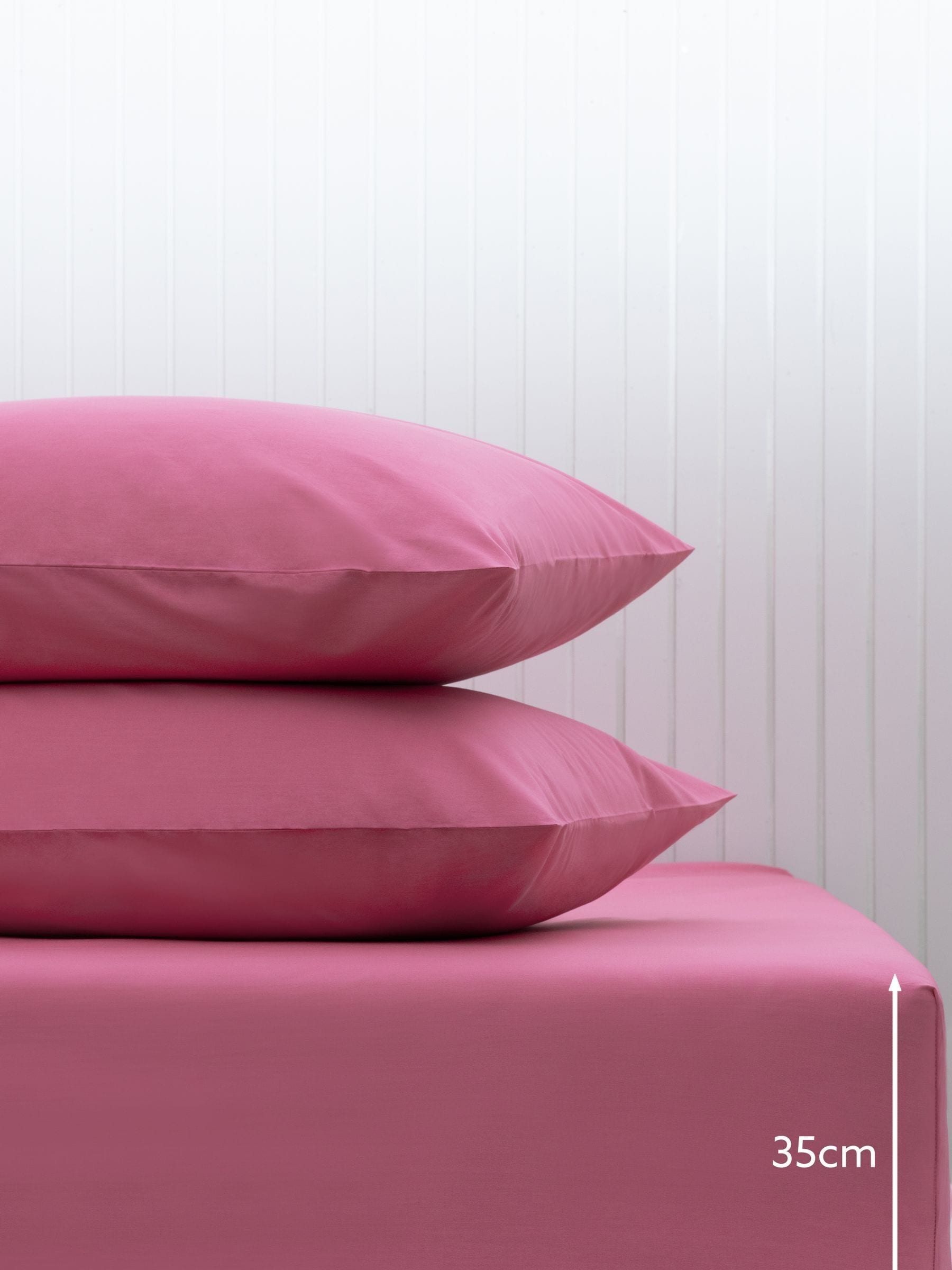 Pink Bright cotton rich deep fitted bed sheet, imported from the UK