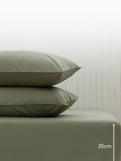 Prochain Drap-housse Profond Coton Riche Olive Verte - Acheter en ligne sur McGrocer