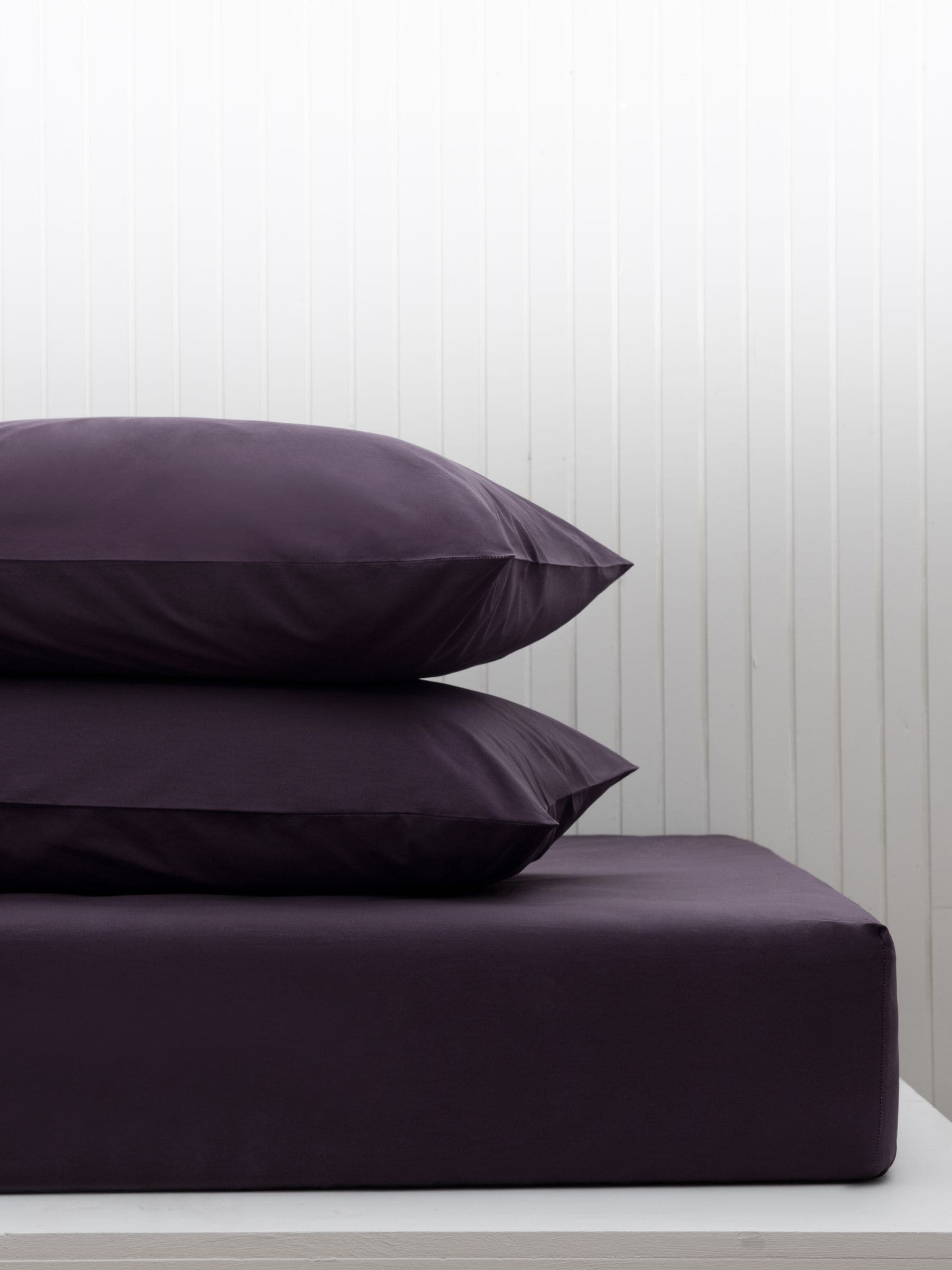 Purple Blackberry Cotton Rich Deep Fitted Bed Sheet