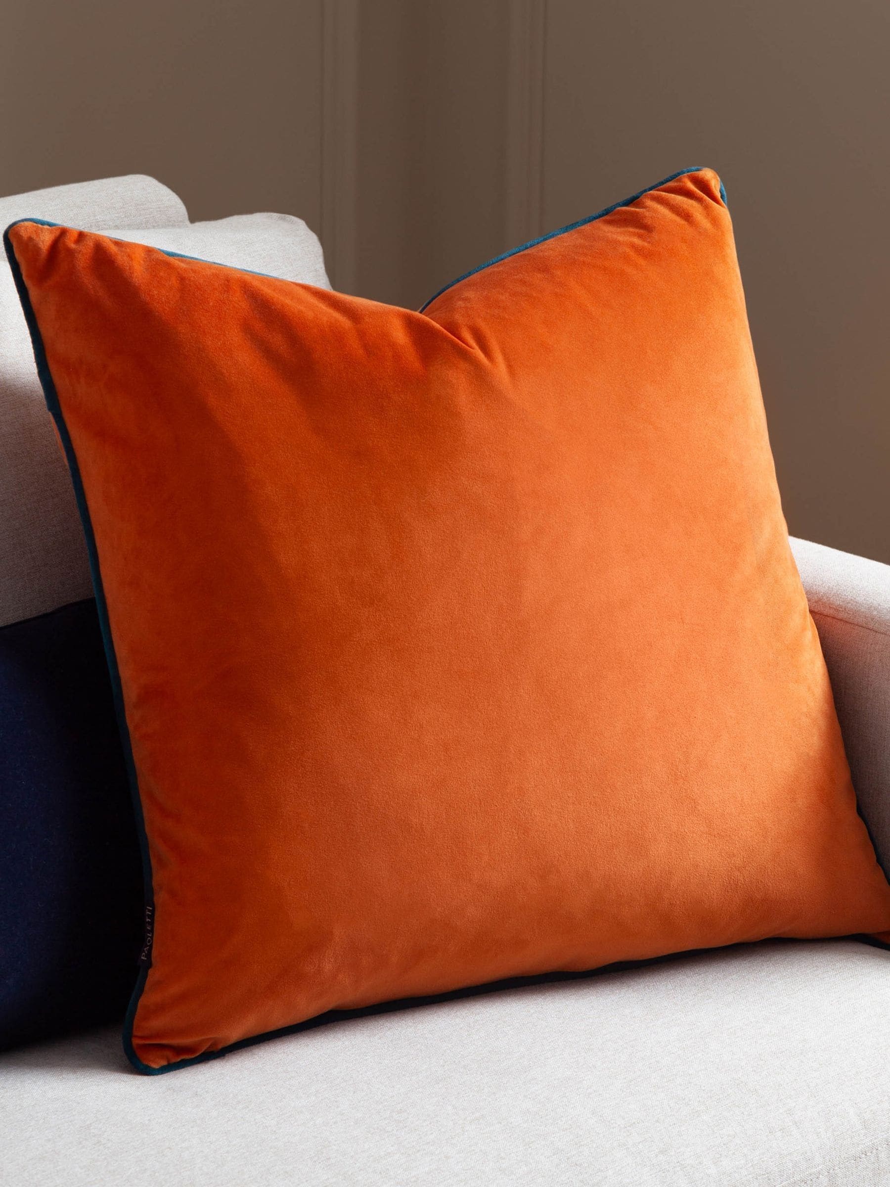 Furn Tiger Teal Meridian Velvet 55 x 55cm Cushion