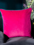 Furn Raspberry Teal Meridian Velvet 55 x 55cm Cushion