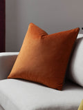 Furn Pumpkin Mocha Meridian Velvet 55 x 55cm Cushion
