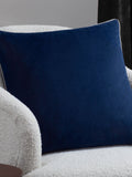 Furn Navy Silver Meridian Velvet 55 x 55cm Cushion