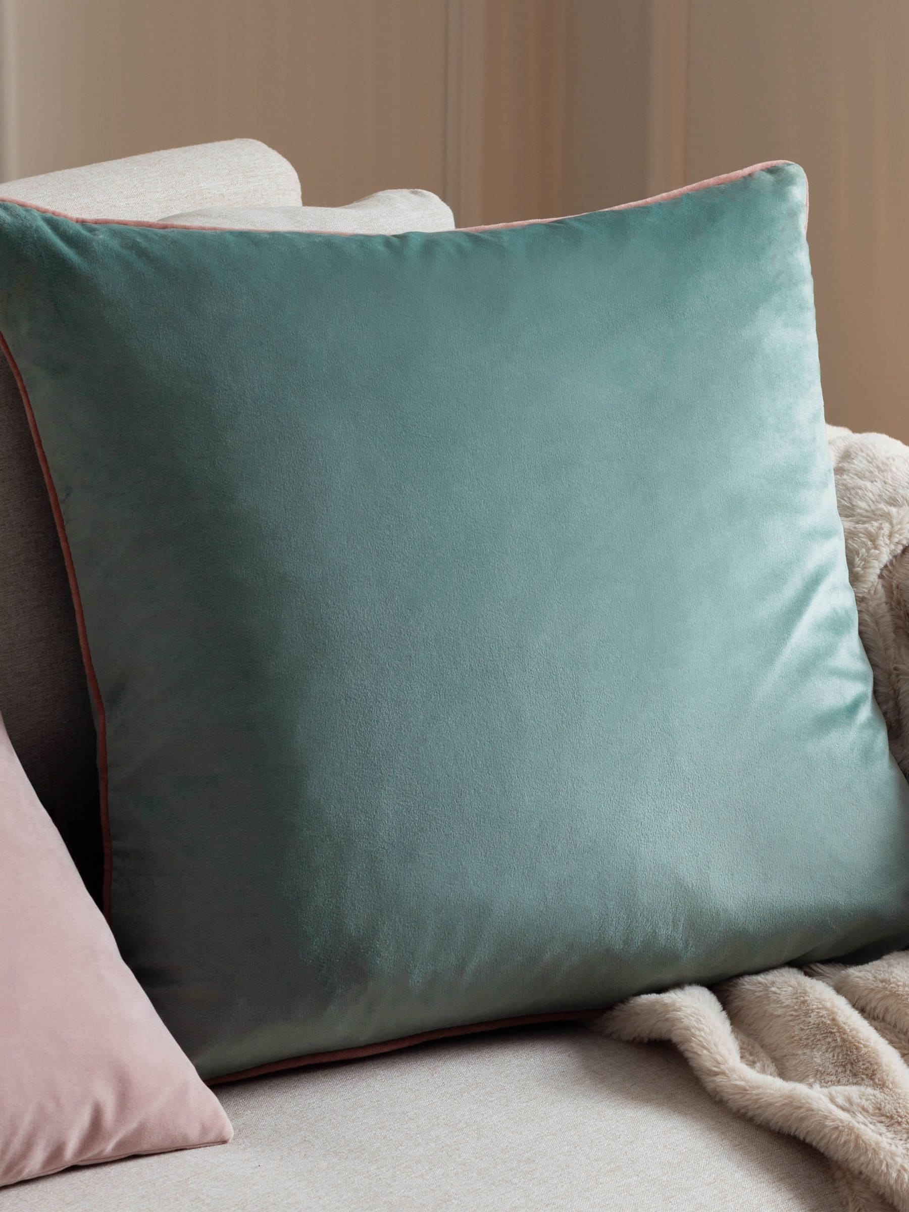 Furn Mineral Blush Meridian Velvet 55 x 55cm Cushion