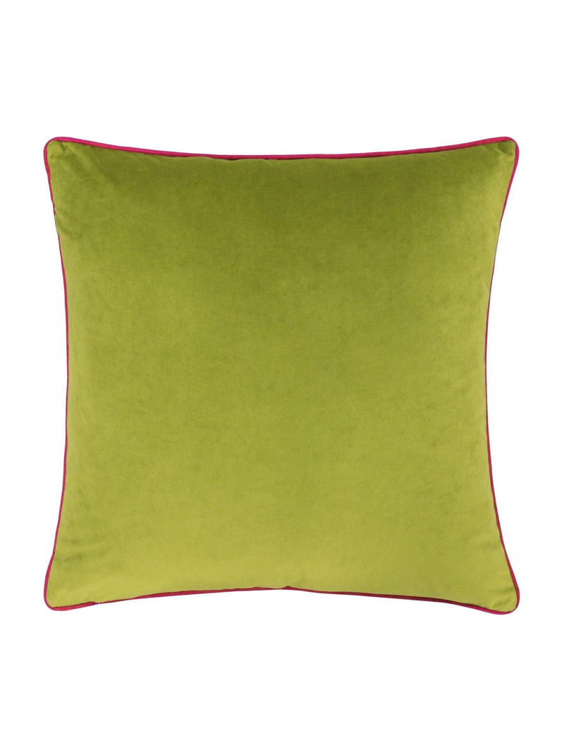 Furn Meridian Velvet Cushion lime green, UK version