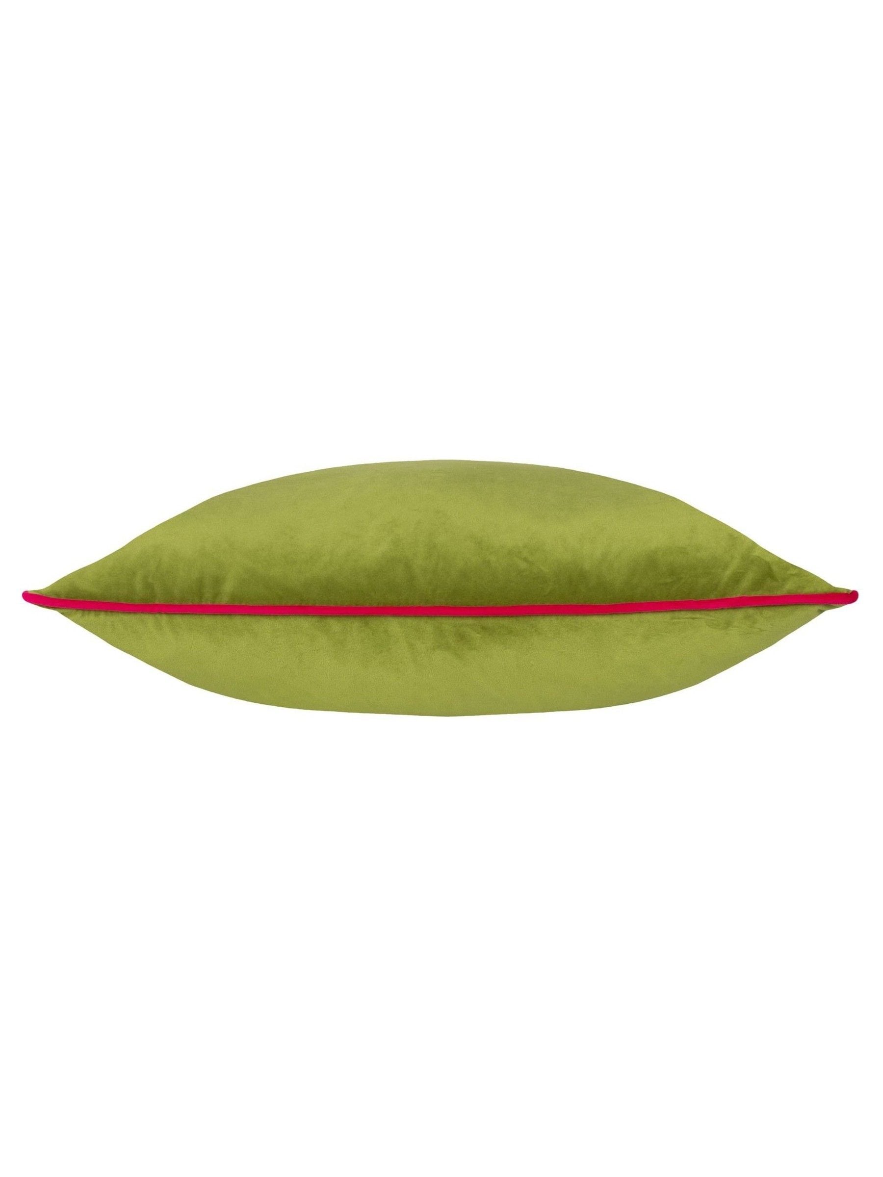 Furn Meridian Velvet Cushion lime green, UK version