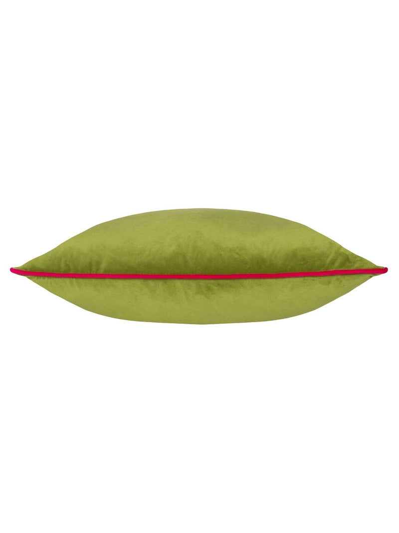 Furn Meridian Velvet Cushion lime green, UK version