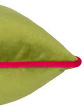 Furn Meridian Velvet Cushion lime green, UK version