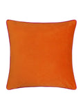 Furn orange velvet cushion with piped trim (British brand)