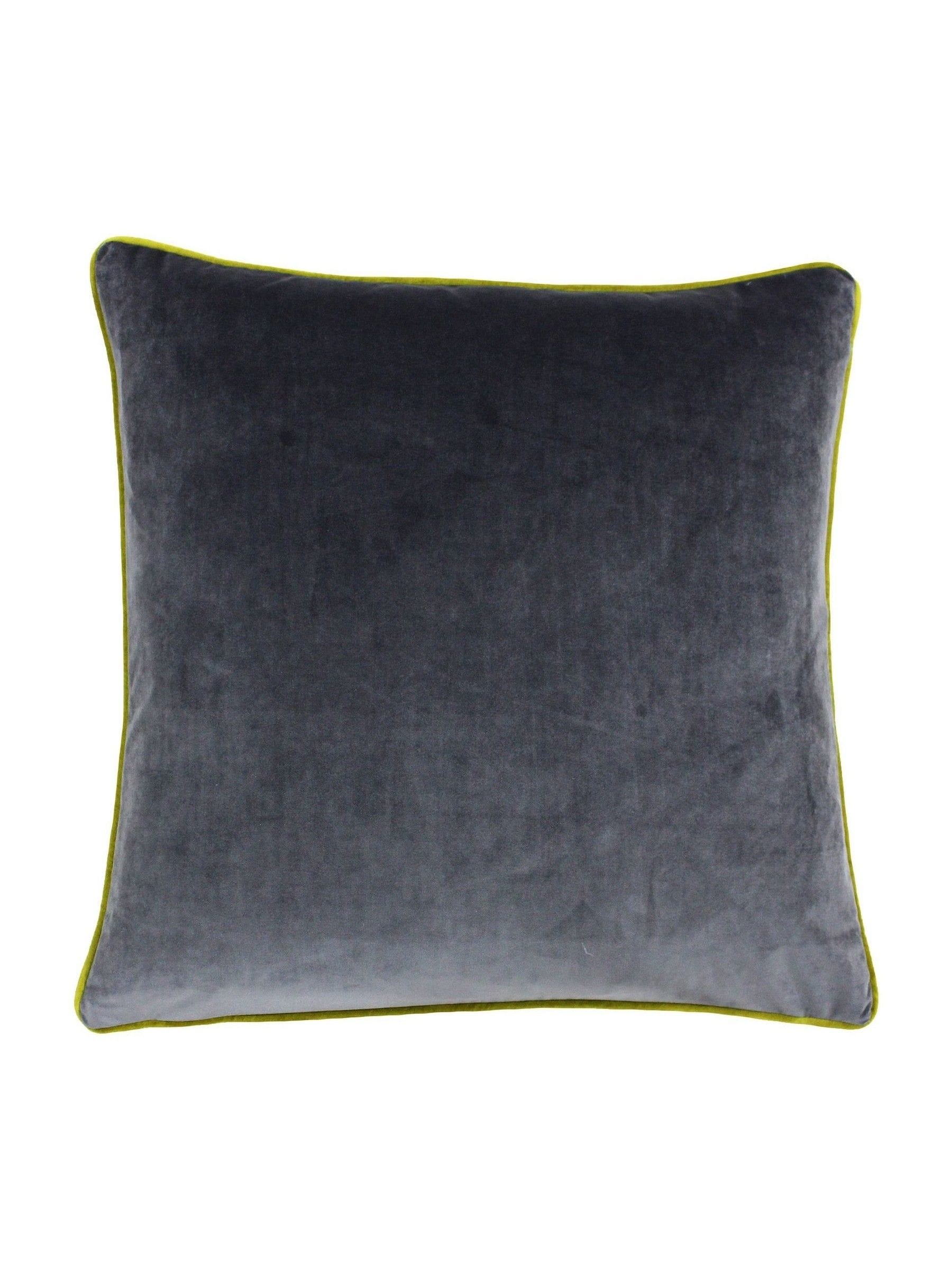 Furn Charcoal Moss Meridian Velvet 55 x 55cm Cushion