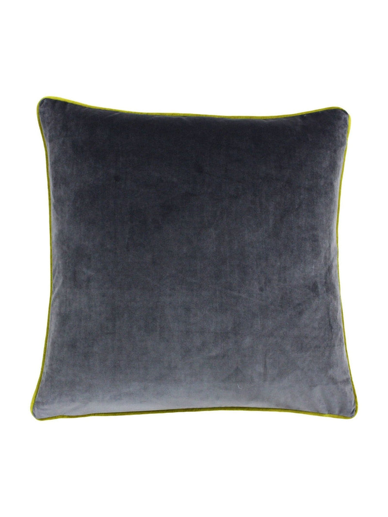 Furn Charcoal Moss Meridian Velvet 55 x 55cm Cushion