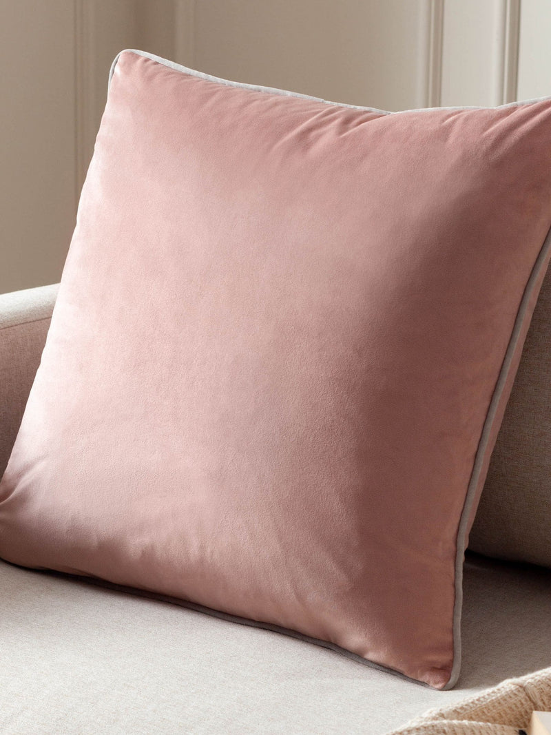 Furn Blush Grey Meridian Velvet 55 x 55cm Cushion