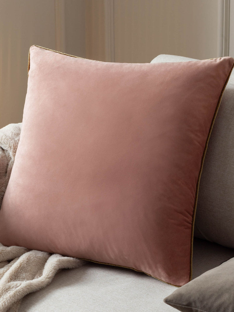 Furn Blush Gold Meridian Velvet 55 x 55cm Cushion