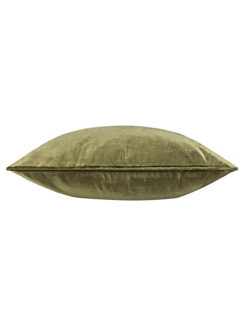 Paoletti olive green luxe velvet cushion (British brand)